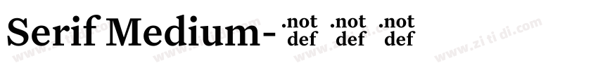 Serif Medium字体转换